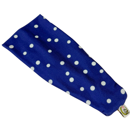 Navy Polka Dot Stretch Headband