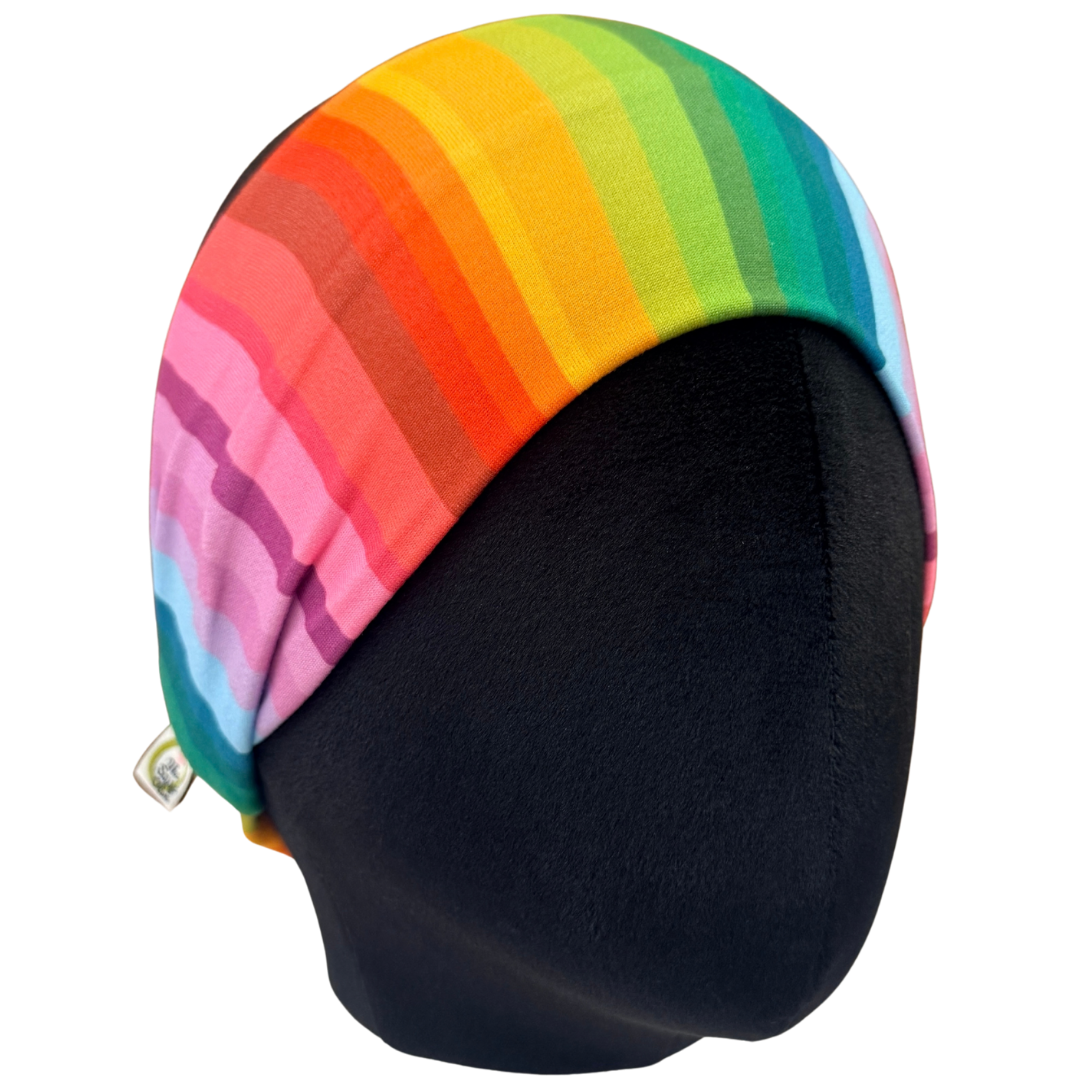 Fall Rainbow Stripe Stretch Headband