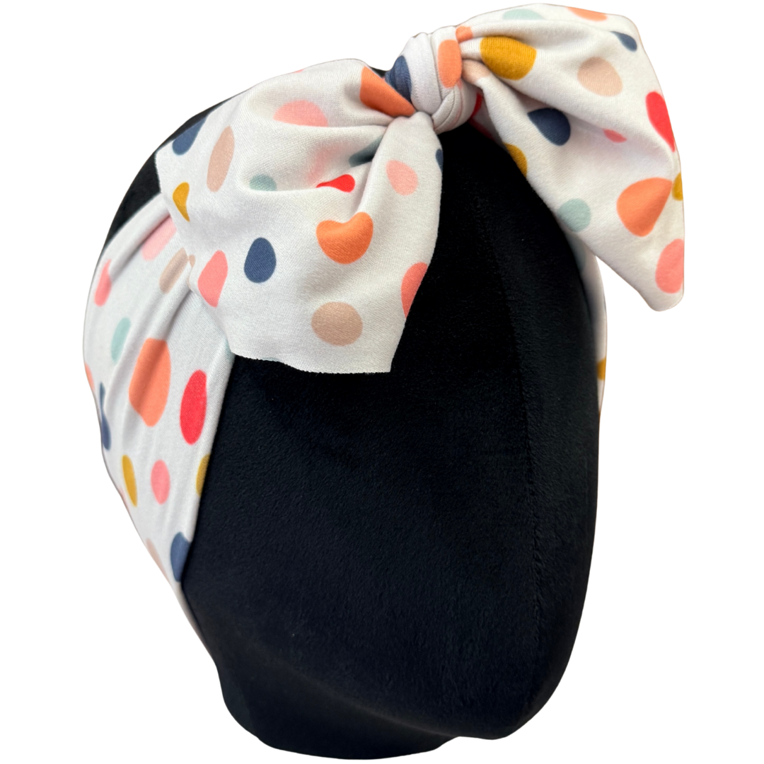 Y2K Confetti Polka Dot Top Knot Headband