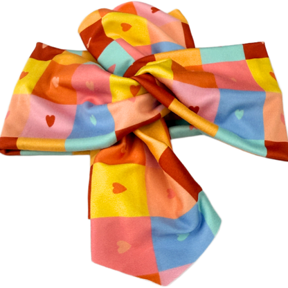 Checker Love Top Knot Headband