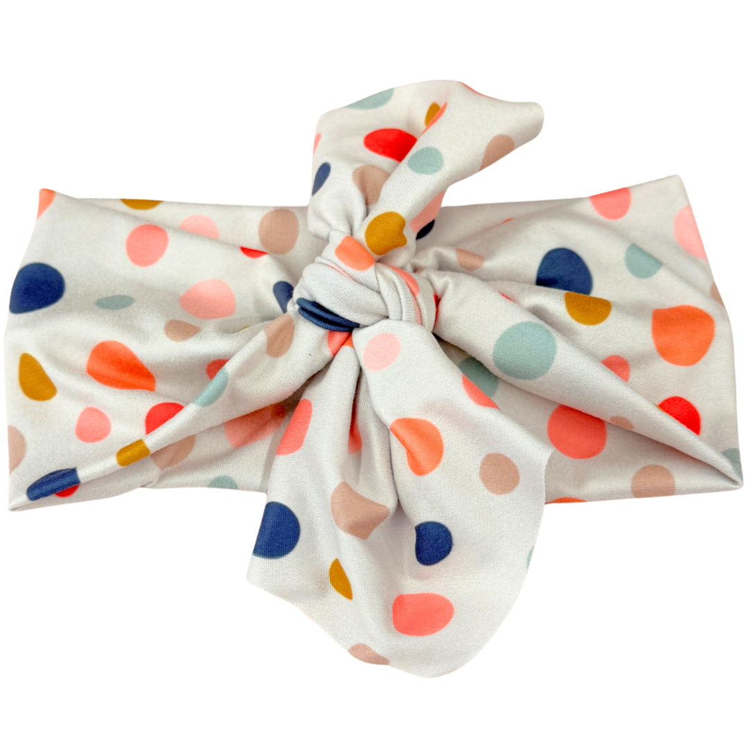 Y2K Konfetti Tupfen Top-Knot Stirnband