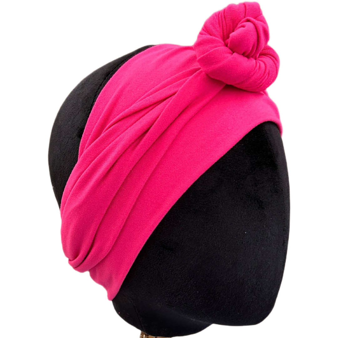Fuchsia Pink Solid Wrap Headband