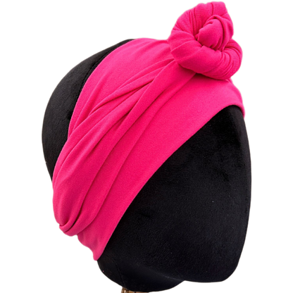 Fuchsia Pink Solid Wrap Headband