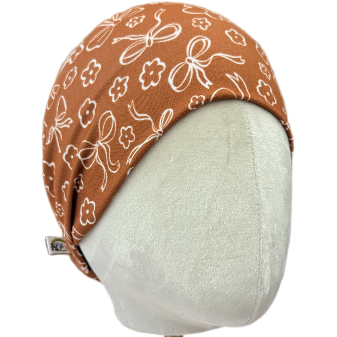 Brown Coquette Bows Stretch Headband