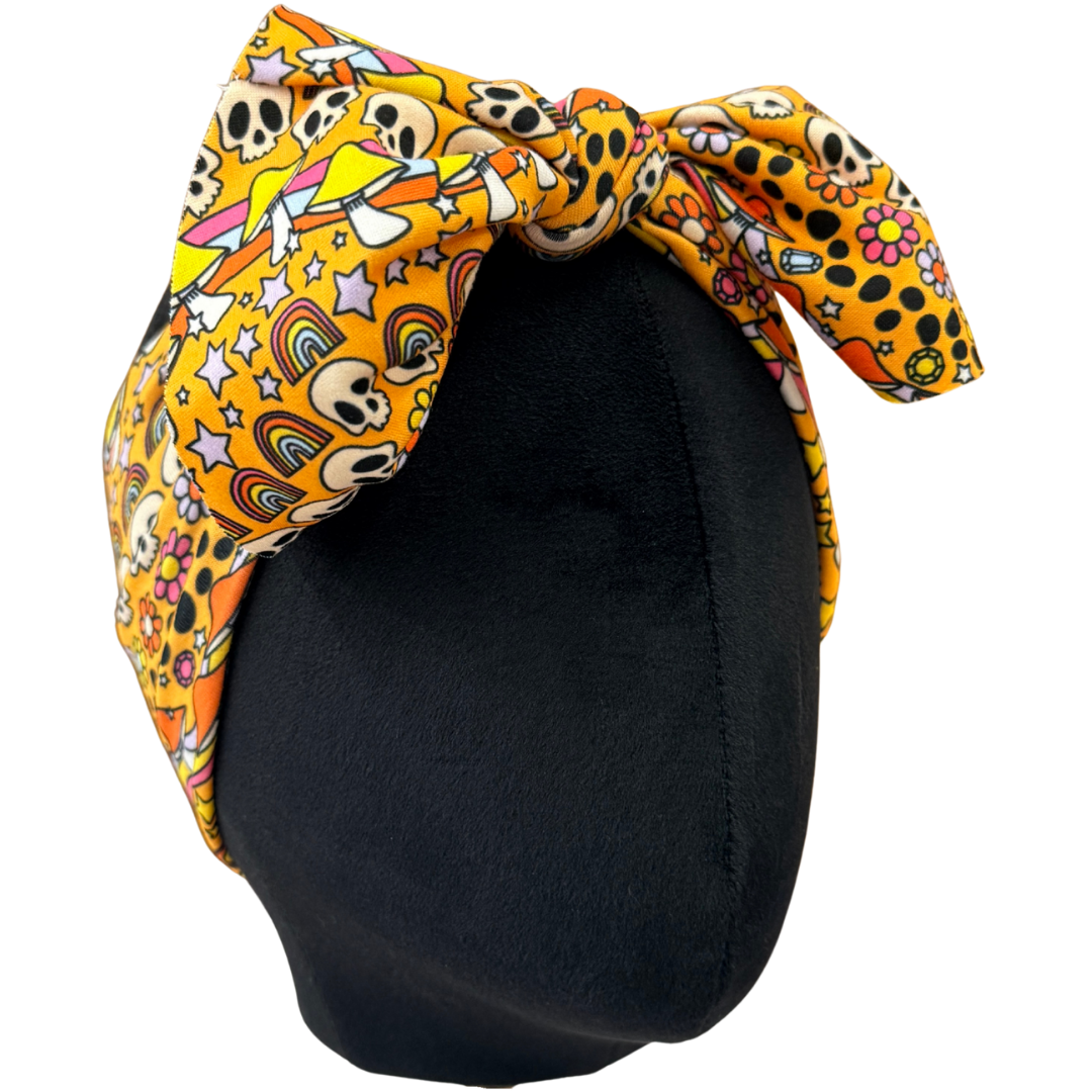 Ditsy Spooky Top Knot Headband