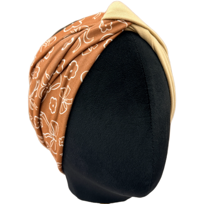 Brown Coquette Bows Twist Headband