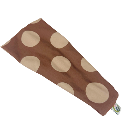 Brown Polka Dots Stretch Headband