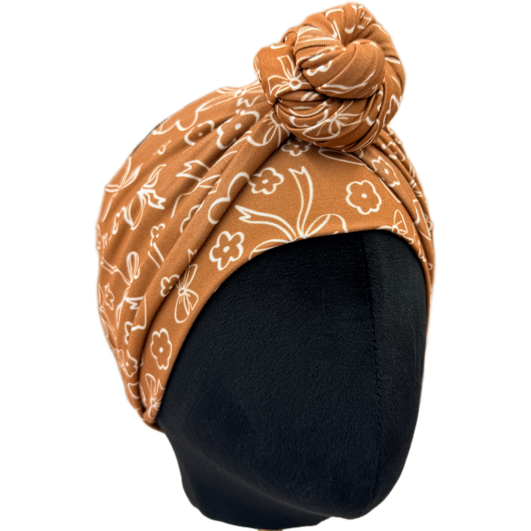 Brown Coquette Bows Wrap Headband