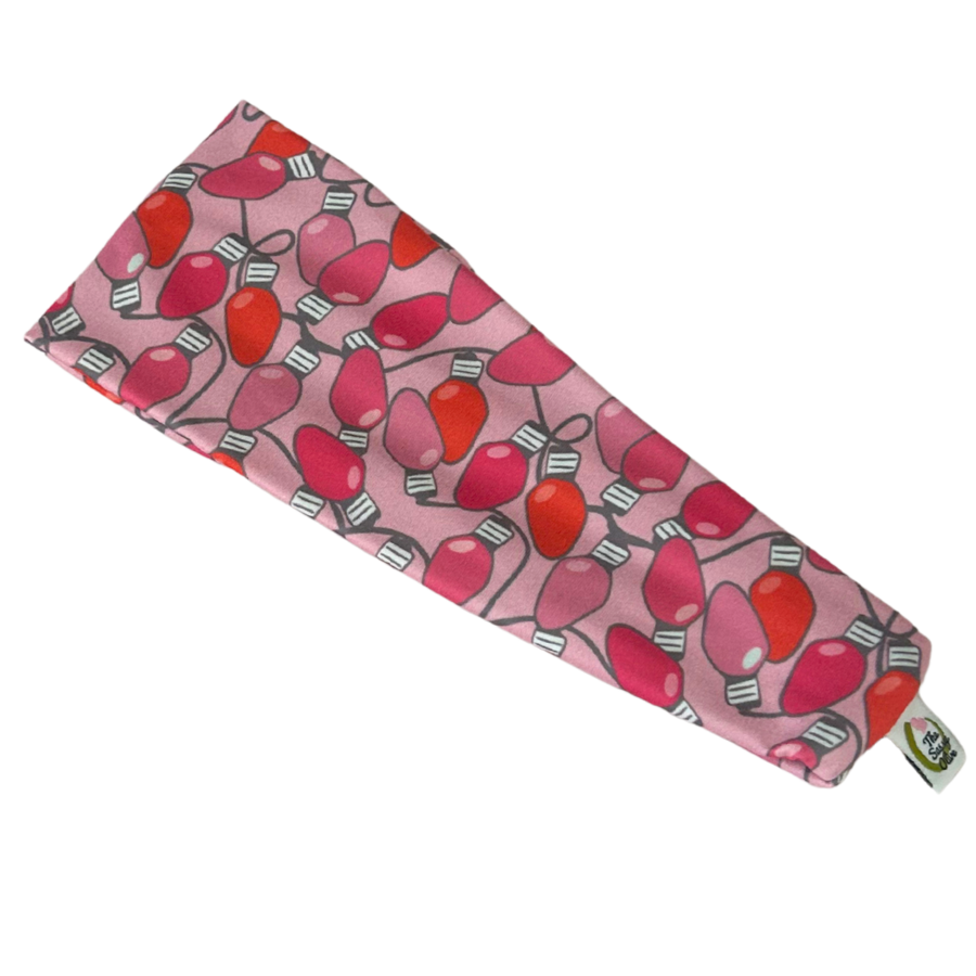 Pink Christmas Lights Stretch Headband