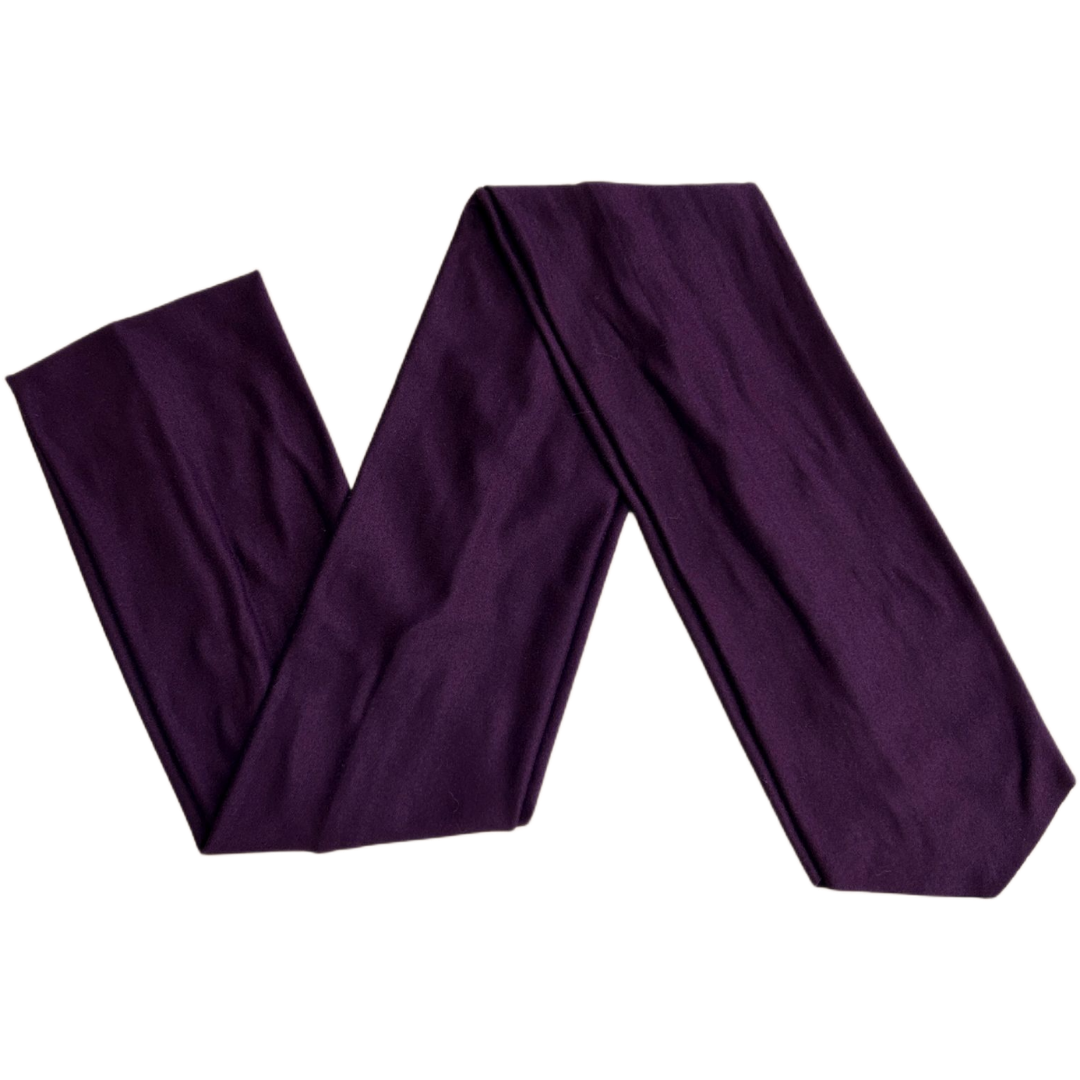 Eggplant Purple Solid Wrap Headband