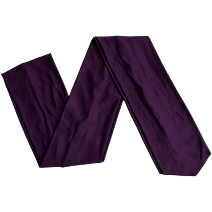 Eggplant Purple Solid Wrap Headband
