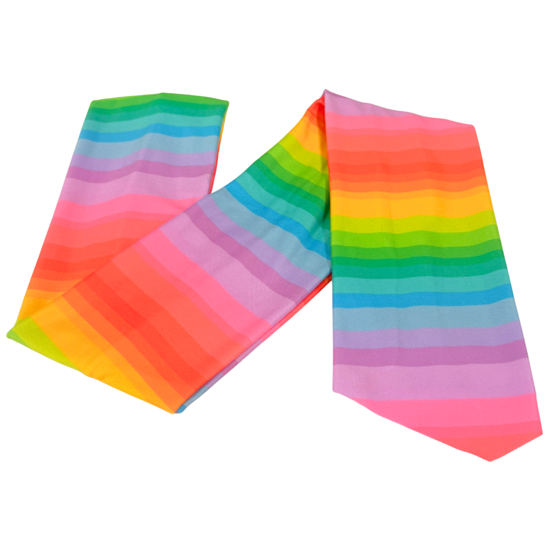 Bright Rainbow Stripe Wrap Headband