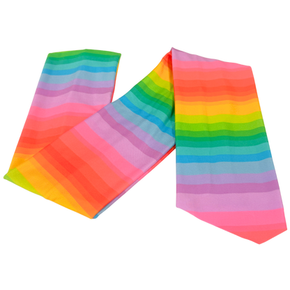 Bright Rainbow Stripe Wrap Headband