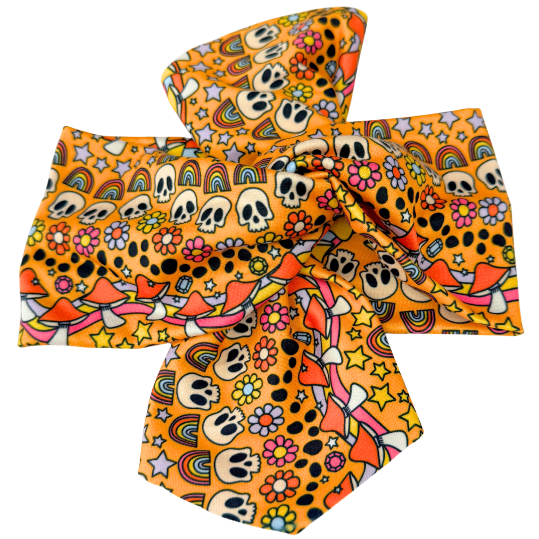 Ditsy Spooky Top Knot Headband