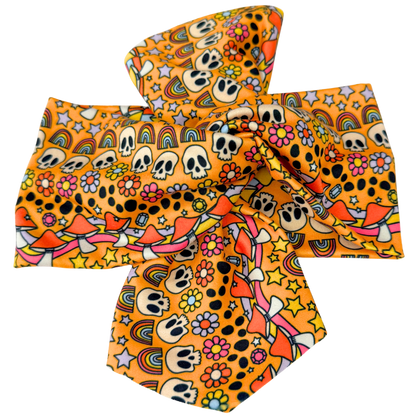 Ditsy Spooky Top Knot Headband