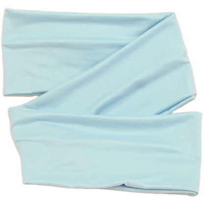 Light Blue Solid Wrap Headband