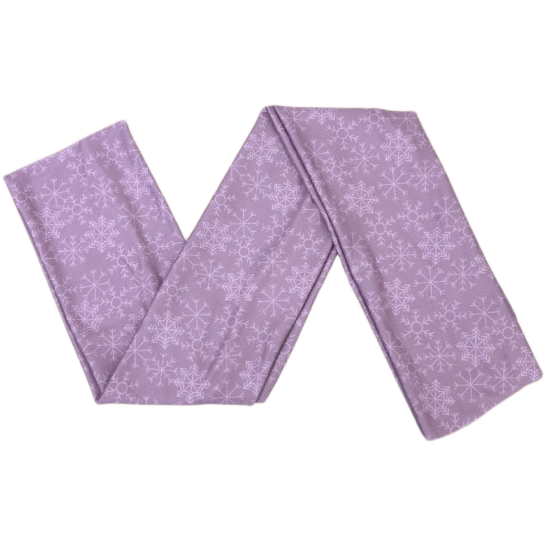 Lilac Snowflakes Wrap Headband