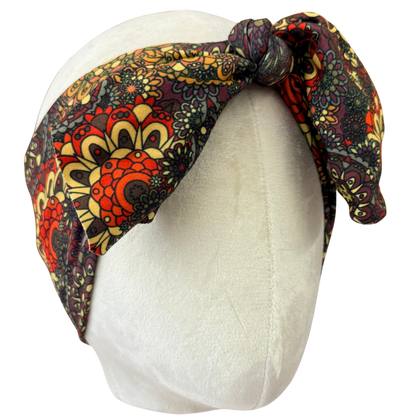 Harvest Paisley Top Knot Headband