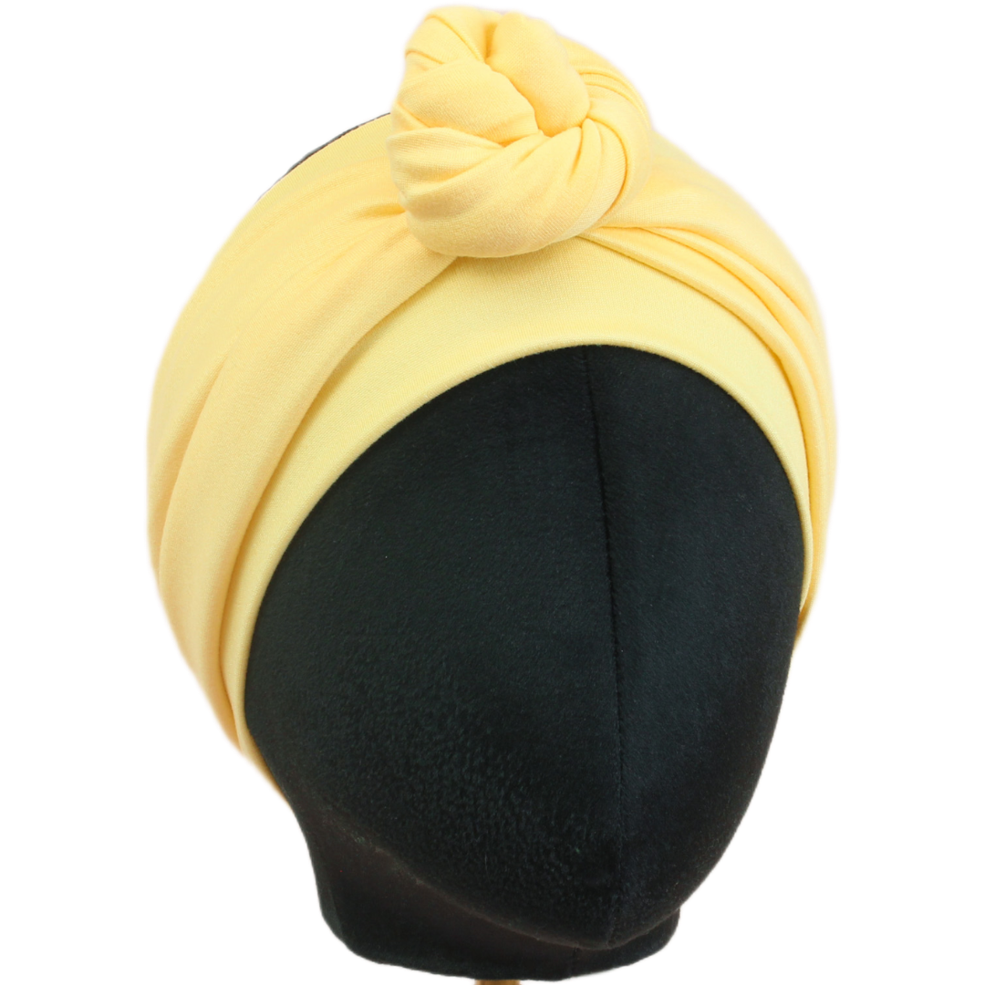 Banana Yellow Solid Wrap Headband