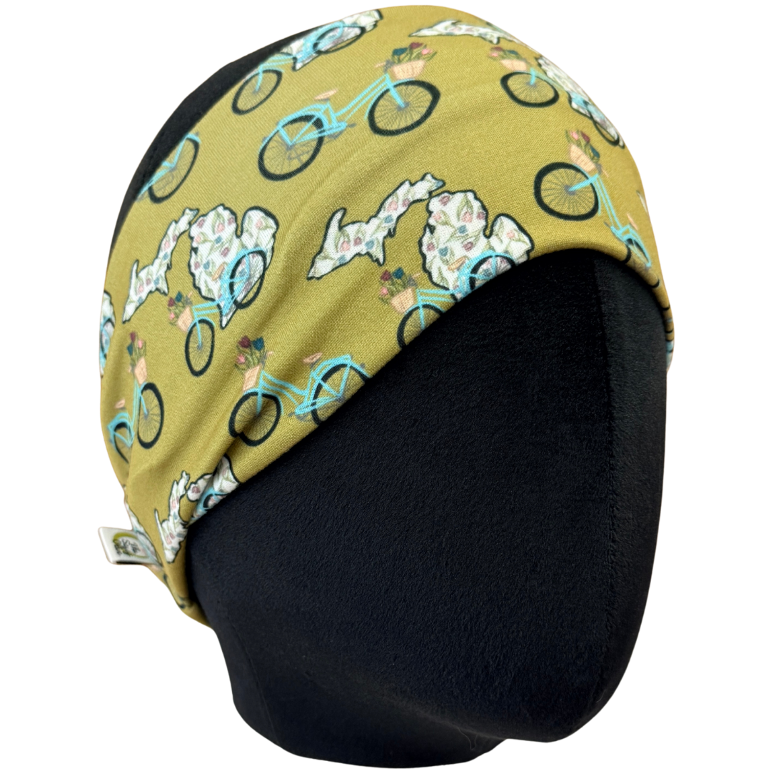 Michigan Green Bike Ride Stretch Headband