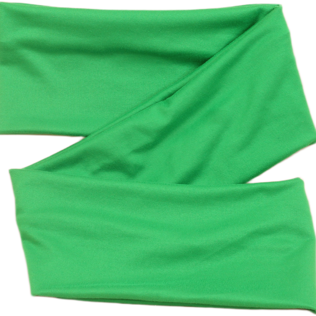 Happy Kelly Green Solid Wrap Headband