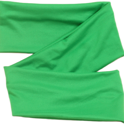 Happy Kelly Green Solid Wrap Headband