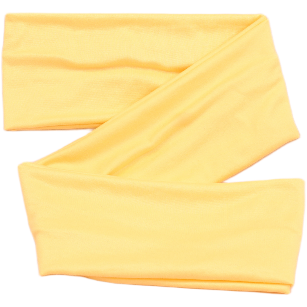 Banana Yellow Solid Wrap Headband
