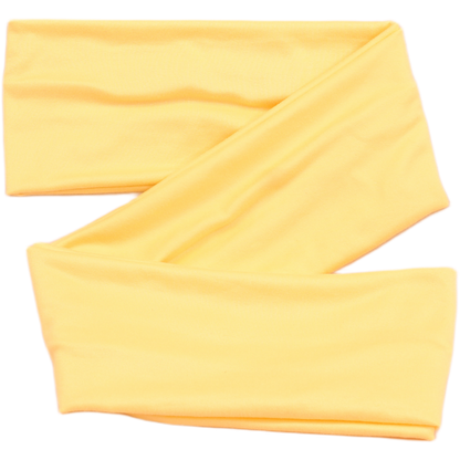 Banana Yellow Solid Wrap Headband