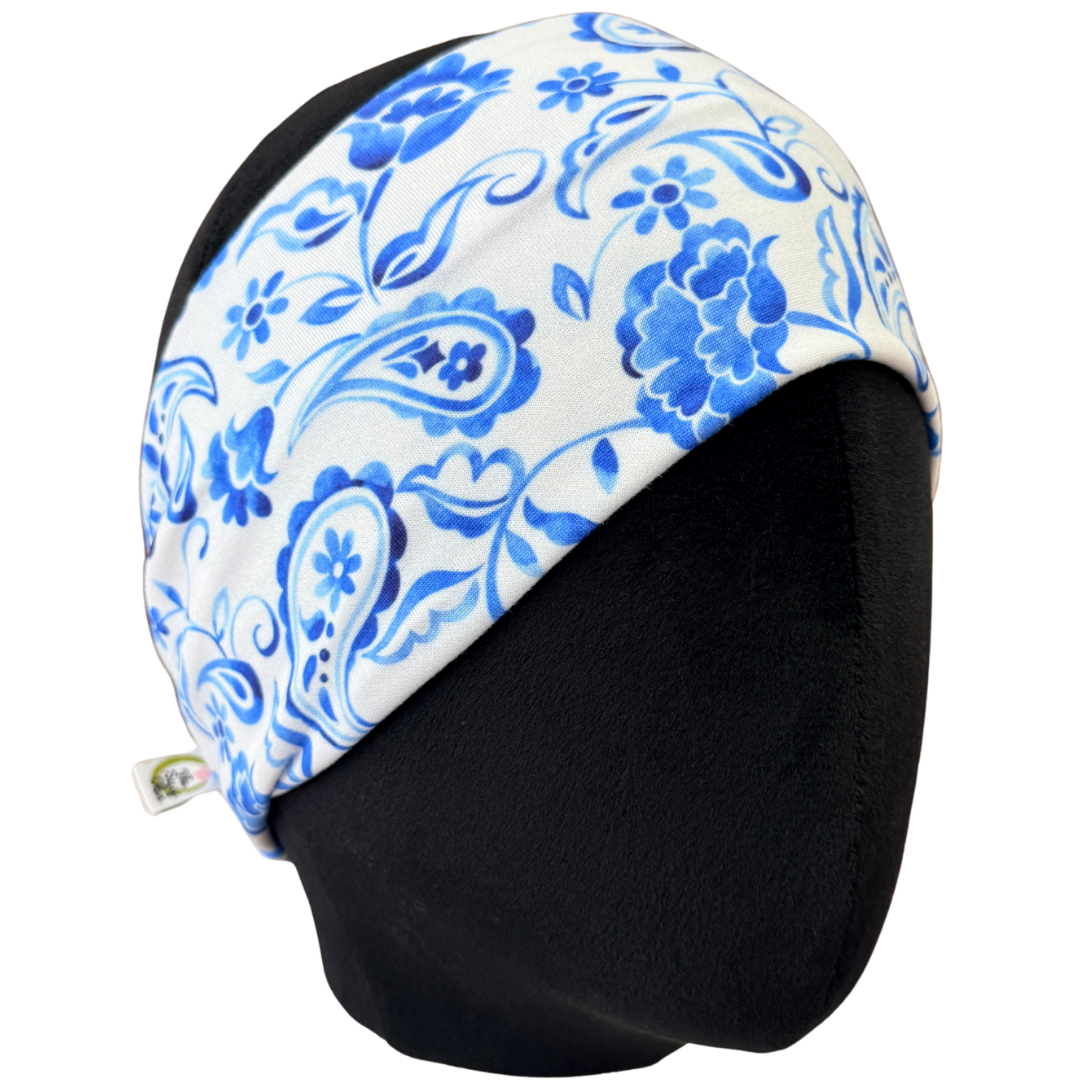 Porcelain Paisley Stretch Headband