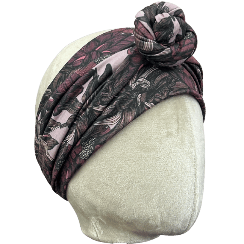 Bandeau en tissu croisé à imprimé floral Merlotta