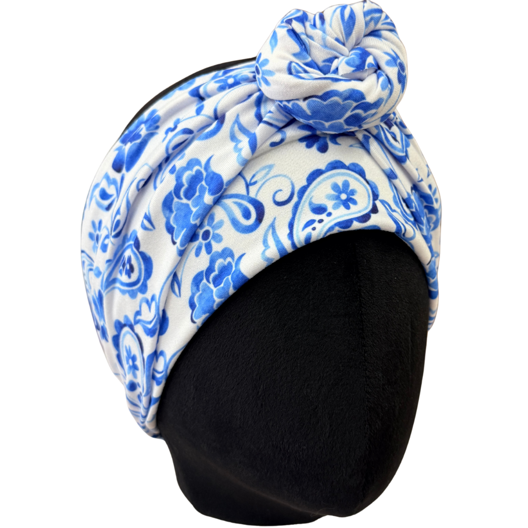 Porcelain Paisley Wrap Headband