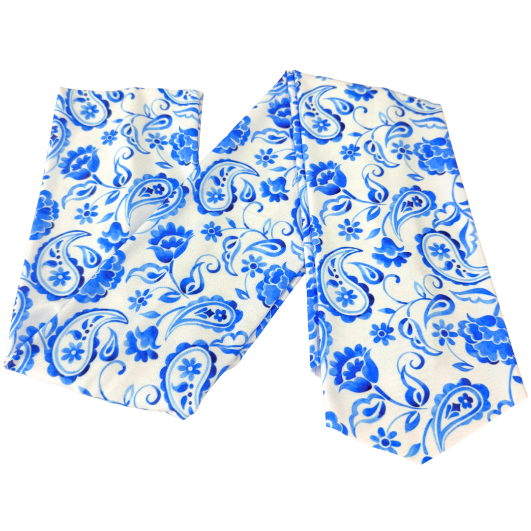 Porcelain Paisley Wrap Headband