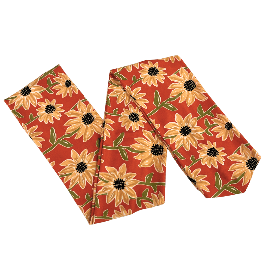 Red Sunflowers Wrap Headband