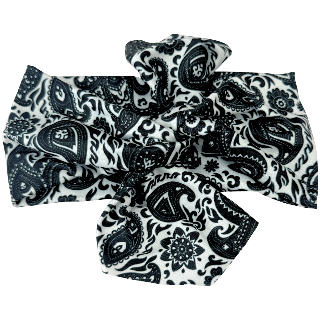 Inkwell Paisley Top Knot Headband