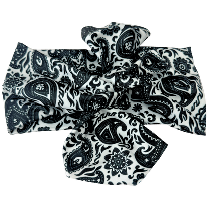 Inkwell Paisley Top Knot Headband