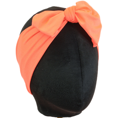 Neon Orange Solid Top Knot Headband