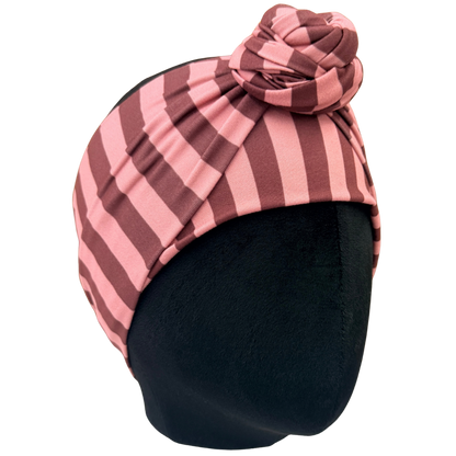 Plum Berry Stripes Wrap Headband