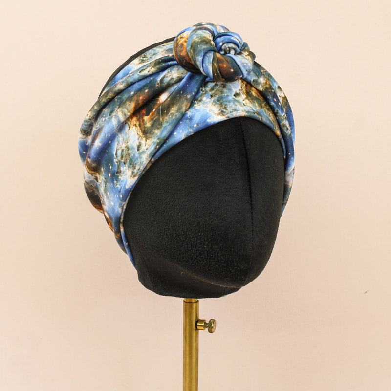 Blue Galaxy Wrap Headband