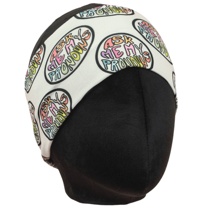 Ask Me Pronouns Stretch Headband - The Sassy Olive