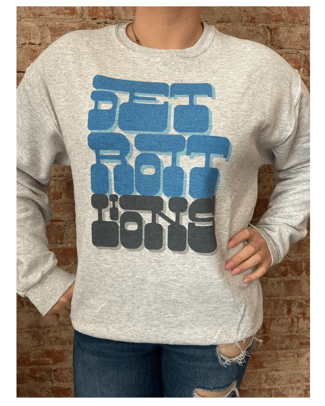 Atomic Detroit Ash Grey Crew - The Sassy Olive