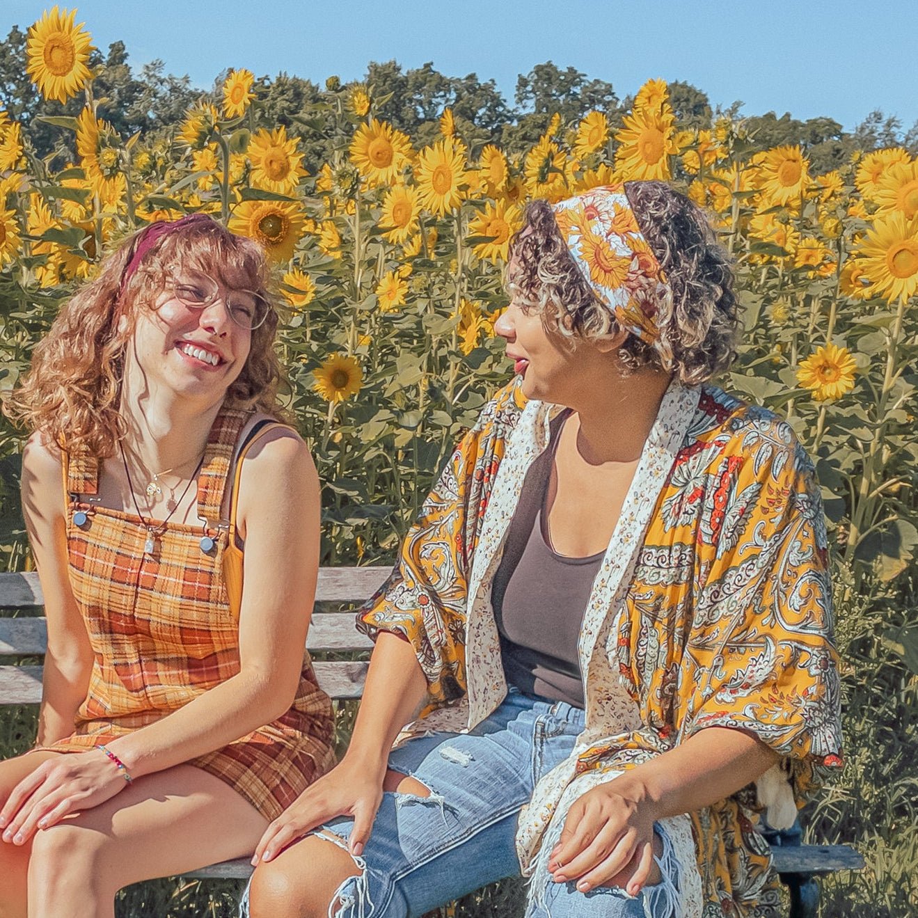 Audrey Sunflowers Stretch Headband - The Sassy Olive