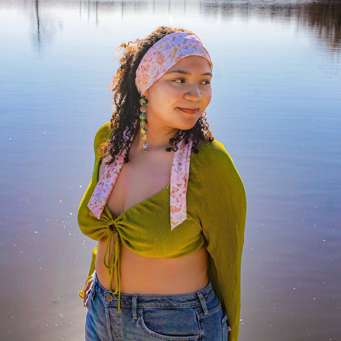 Aunt Gatie Floral Wrap Headband - The Sassy Olive