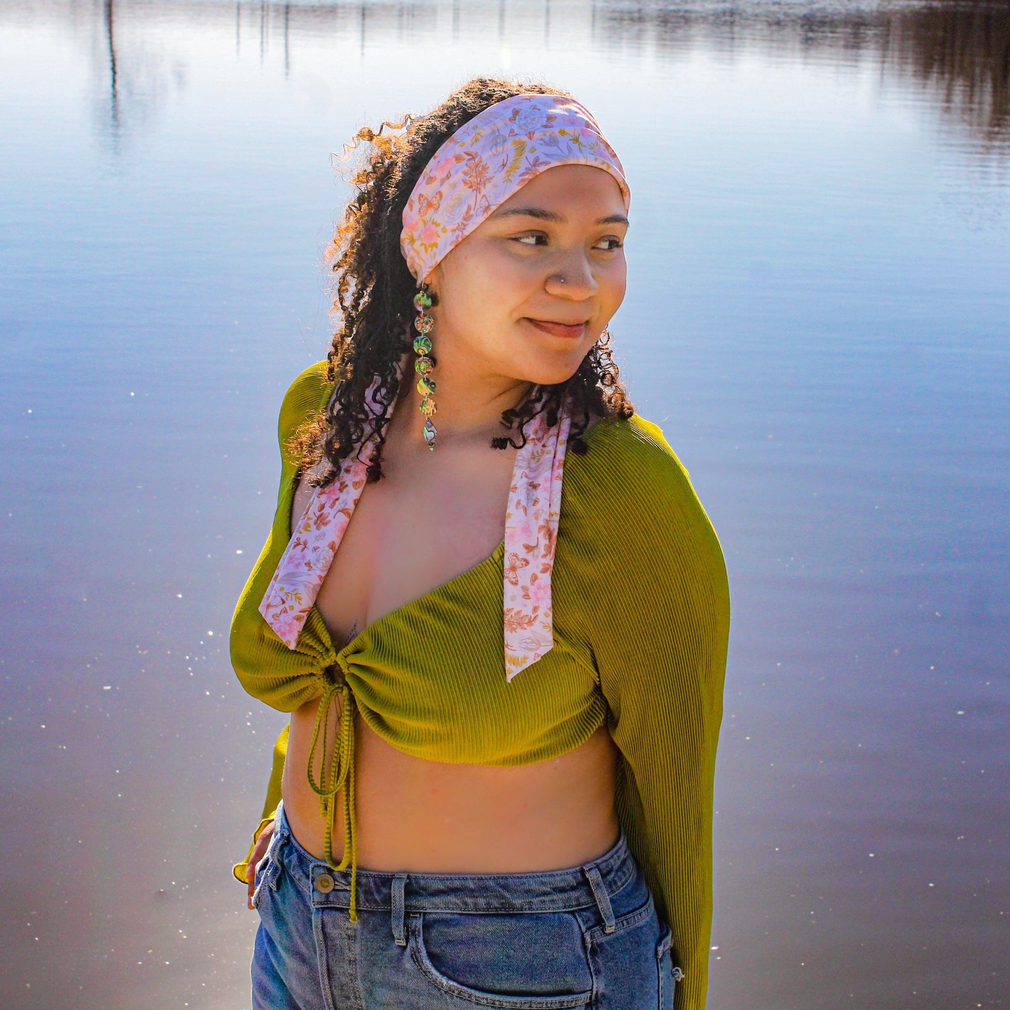 Aunt Gatie Floral Wrap Headband - The Sassy Olive