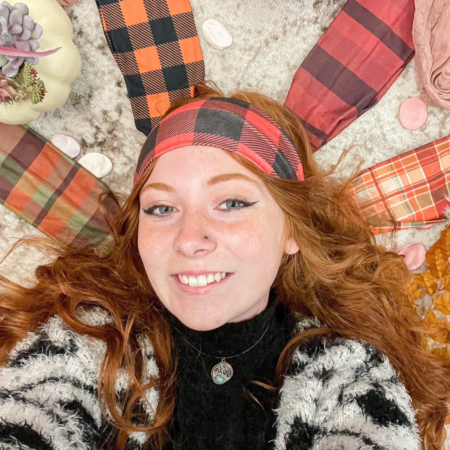 Basic Buffalo Plaid Stretch Headband - The Sassy Olive