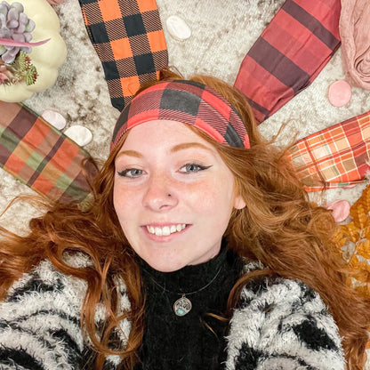 Basic Buffalo Plaid Stretch Headband - The Sassy Olive