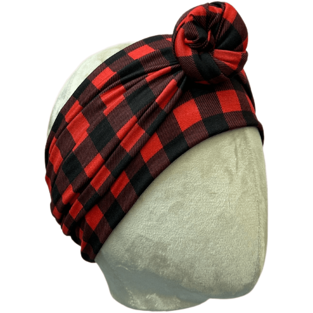 Basic Buffalo Plaid Wrap Headband - The Sassy Olive