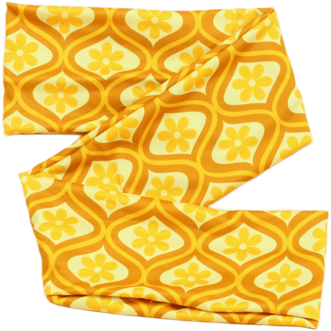 Bell Bottoms Retro Floral Wrap Headband - The Sassy Olive