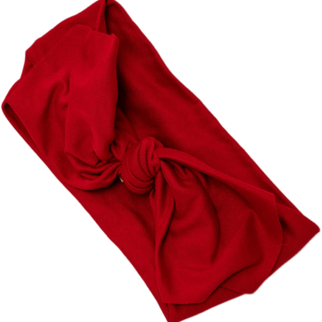 Berry Red Solid Top Knot Headband - The Sassy Olive