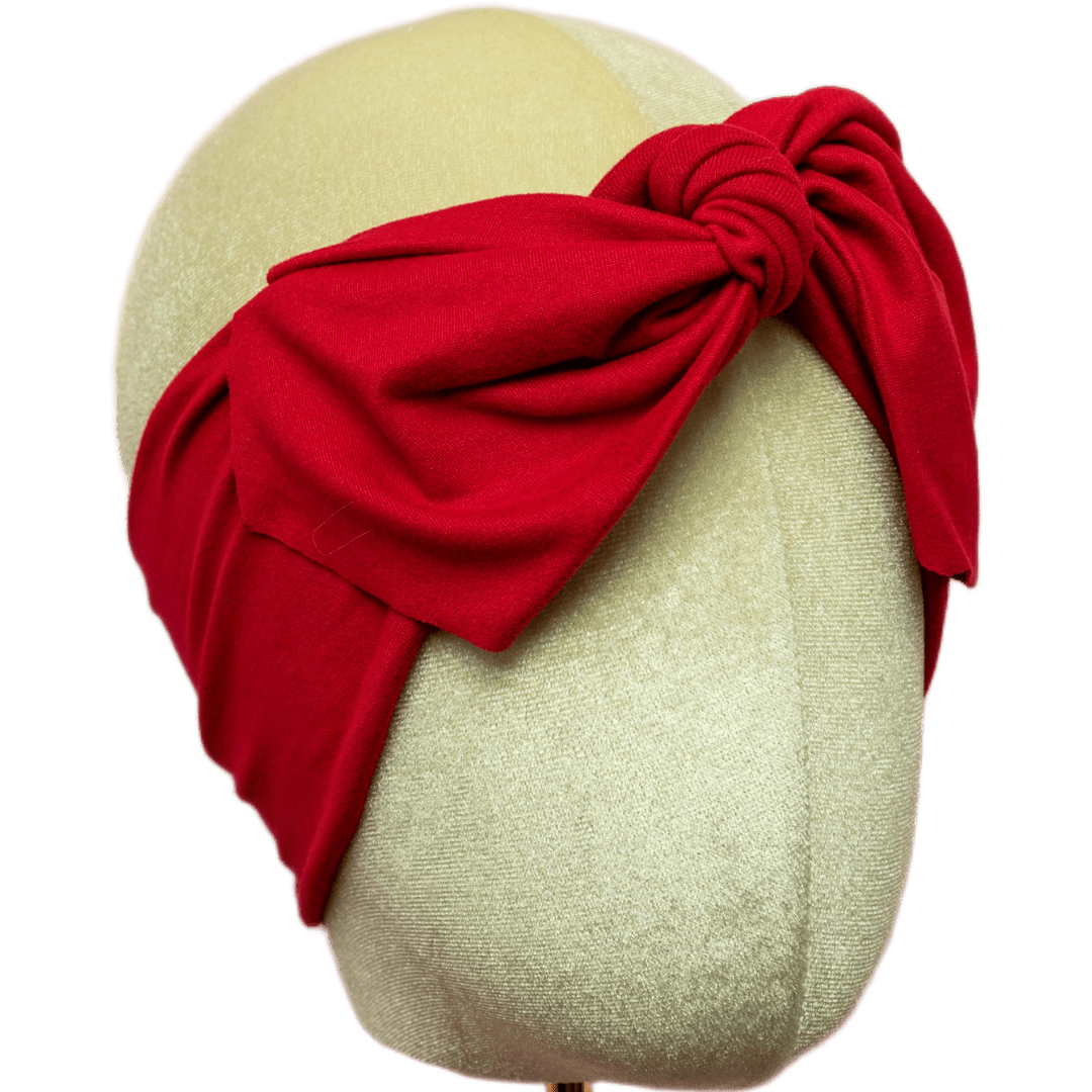 Berry Red Solid Top Knot Headband - The Sassy Olive