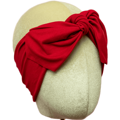 Berry Red Solid Top Knot Headband - The Sassy Olive